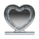 Melia - Silver - Heart Shape Table Mirror - Ornate Home