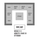 Sunny Natural White Modular Sectional / Create your own Style