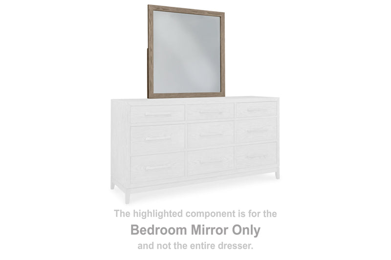 Chrestner Gray Bedroom Mirror