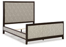 Burkhaus Brown Queen Uph. Panel Bed