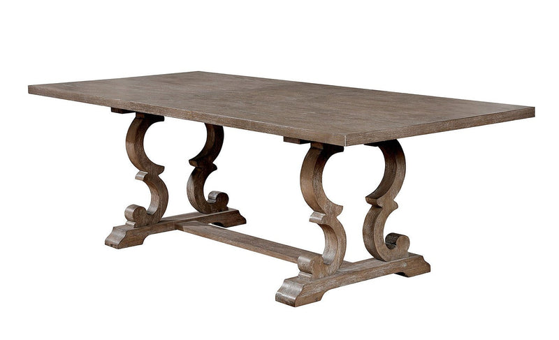 Patience Rustic Natural Tone & Beige Dining Room Set / 7pc