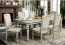 Holcroft Antique White & Ivory Dining Room Set / 7pc