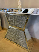 Noralie Console Table - Geometric Pedestal Base - Ornate Home