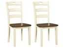 Woodanville Cream & Brown Dining Chair (Set of 2)