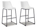 Centiar White Pub Height Bar Stool (Set of 2)