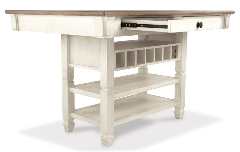 Bolanburg Counter Height Dining Table w/ Wine Rack