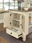 Bolanburg Counter Height Dining Table w/ Wine Rack