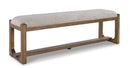Cabalynn Oatmeal & Light Brown 63" Dining Bench