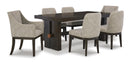 Burkhaus Dark Brown Dining Room Set / 7pc