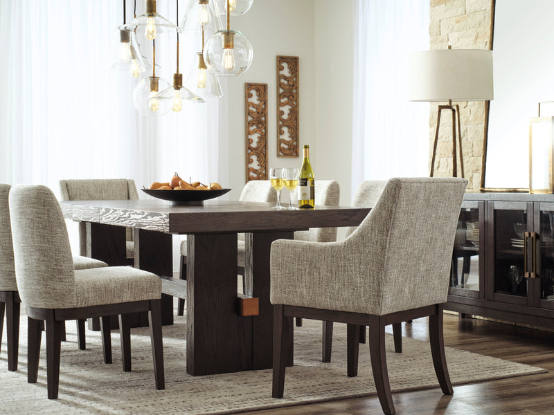 Burkhaus Dark Brown Dining Room Set / 7pc