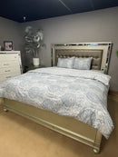 Brachium - Silver - E. King Bed w/ HB LED - Ornate Home