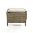 Mackay Brown & Beige Patio Ottoman (Set of 2)