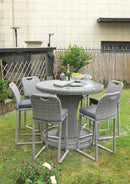 [SUMMER DEALS]🔥 Cyprus Gray Outdoor Bar Set / 7pc