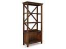 Baldridge Rustic Brown  75" Bookcase