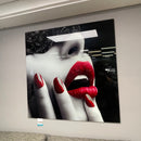 Black Lace Tempered Glass w / Foil & Rhinestones  Wall ArtWall Art