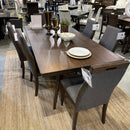 Wes Grey & Dark Walnut  7pc Rectangular Dining Room Set