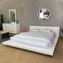 Christie - White High Gloss Lacquer - Queen Bedroom Set / 4pc - Ornate Home