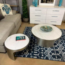 Abilene - Marble & Stainless Steel - Nesting Cocktail/Coffee Table (Set of 2) - Ornate Home