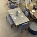 [HOT SALE] 🔥 Vilhelm I Gray Dining Room Set w/ Bench / 6pc