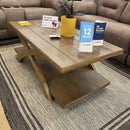 Bryanna Antique Light Oak 3pc Coffee Table Set