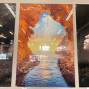 Grotto Sunset Tempered Glass w / Foil Wall Art