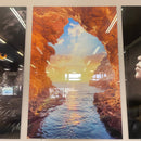 Grotto Sunset Tempered Glass w / Foil Wall Art