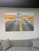 Rolling Road Tempered Glass w / Foil Wall Art