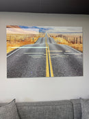 Rolling Road Tempered Glass w / Foil Wall Art