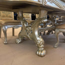 Dresden - Gold Patina & Bone - Dining Table w/ Extensions - Ornate Home