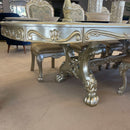 Dresden - Gold Patina & Bone - Dining Table w/ Extensions - Ornate Home