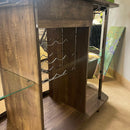Varo - Brown & Black - Glass Top Bar Unit - Ornate Home
