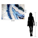 Floating V Tempered Glass w / Foil Wall Art