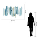 Blue/White/Gold II Tempered Glass w / Foil Wall Art