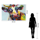 Abstract Cow Tempered Glass w / Foil Wall Art