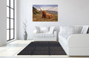 Highland Cow II Tempered Glass w / Foil Wall Art