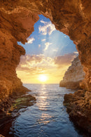 Grotto Sunset Tempered Glass w / Foil Wall Art