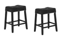 Lennon Black Saddle Counter Stool (Set of 2)