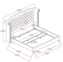 Melody - Grey - 4pc Eastern King Bedroom Set - Ornate Home