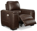 Alessandro Walnut Leather-match Power Recliner