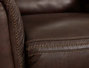 Alessandro Walnut Leather-match Power Recliner