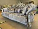 Versailles - Velvet & Antique Platinum - Sofa w/5 Pillows - Ornate Home