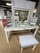 Stephanie - White -  Vanity Set / 3pc - Ornate Home