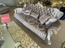 Versailles - Velvet & Antique Platinum - Sofa w/5 Pillows - Ornate Home