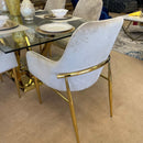 Barnard - Clear Glass Top & Mirrored Gold - 7pc Dining Set - Ornate Home