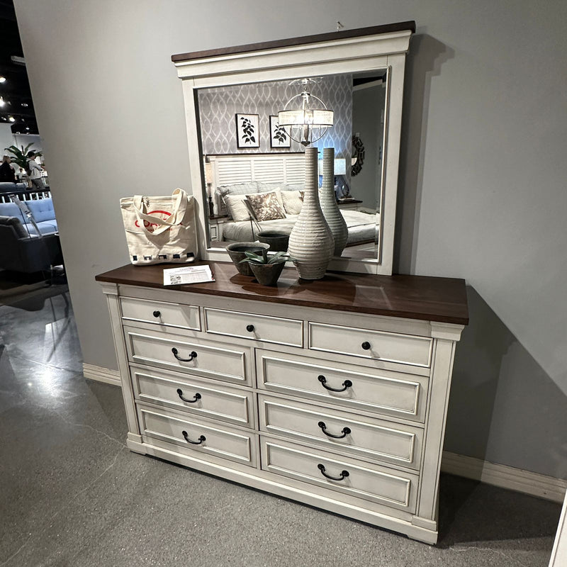 Hillcrest Dark Rum & White Queen Panel Bedroom Set
