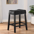 Lennon Black Saddle Counter Stool (Set of 2)