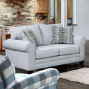 Aberporth - Gray - Stationary Sofa & Loveseat - 2pc - Ornate Home