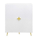 Gaines - White High Gloss  - Console Cabinet - Ornate Home