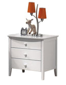 Acme San Marino Youth 3-Drawer Nightstand in White 09158 - Ornate Home