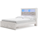 Altyra Queen Upholstered Bookcase Bed w/ Storage - Ornate Home